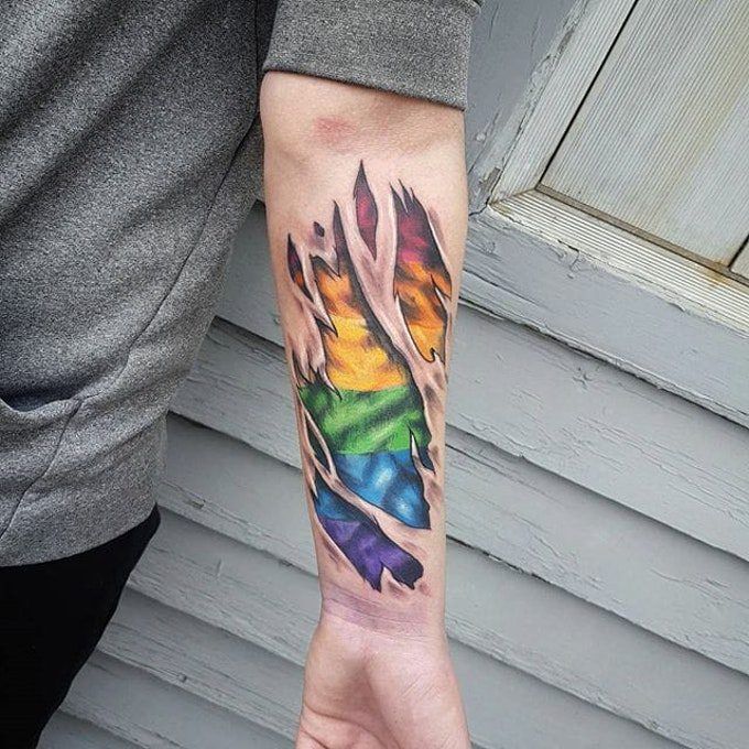 Rainbow Tattoo Designs (51)