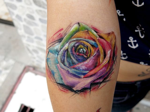 Rainbow Tattoo Designs (61)