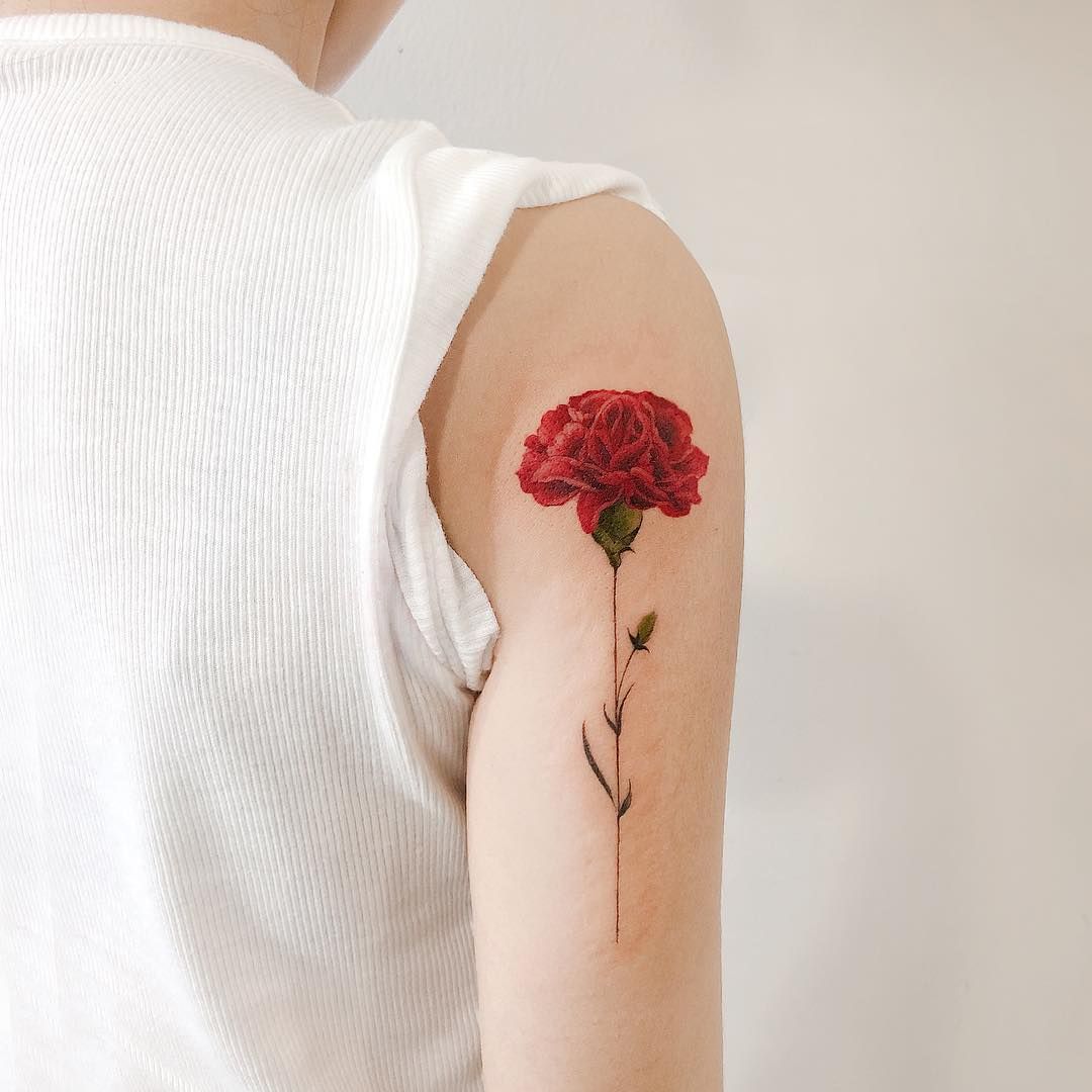 Rose And Carnation Tattoo (7) .