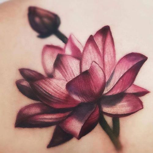 Rose And Carnation Tattoo (8)