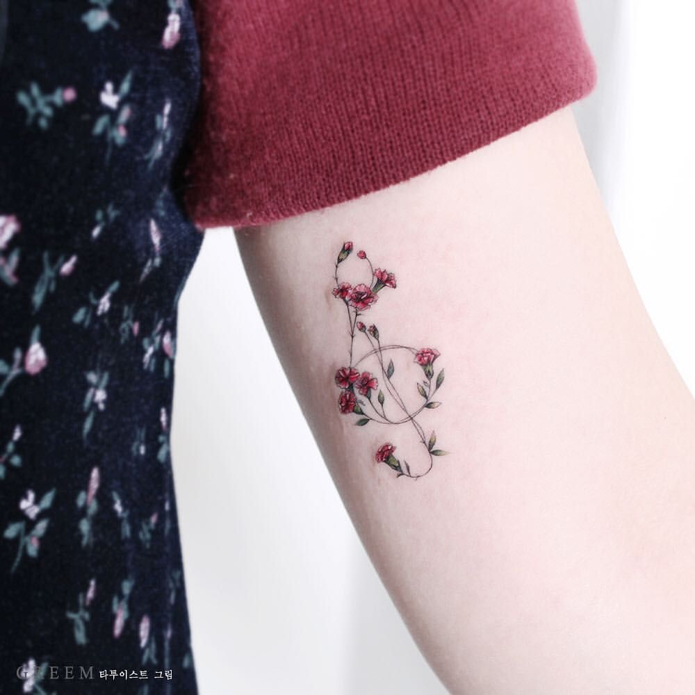 Small Carnation Tattoo (10)