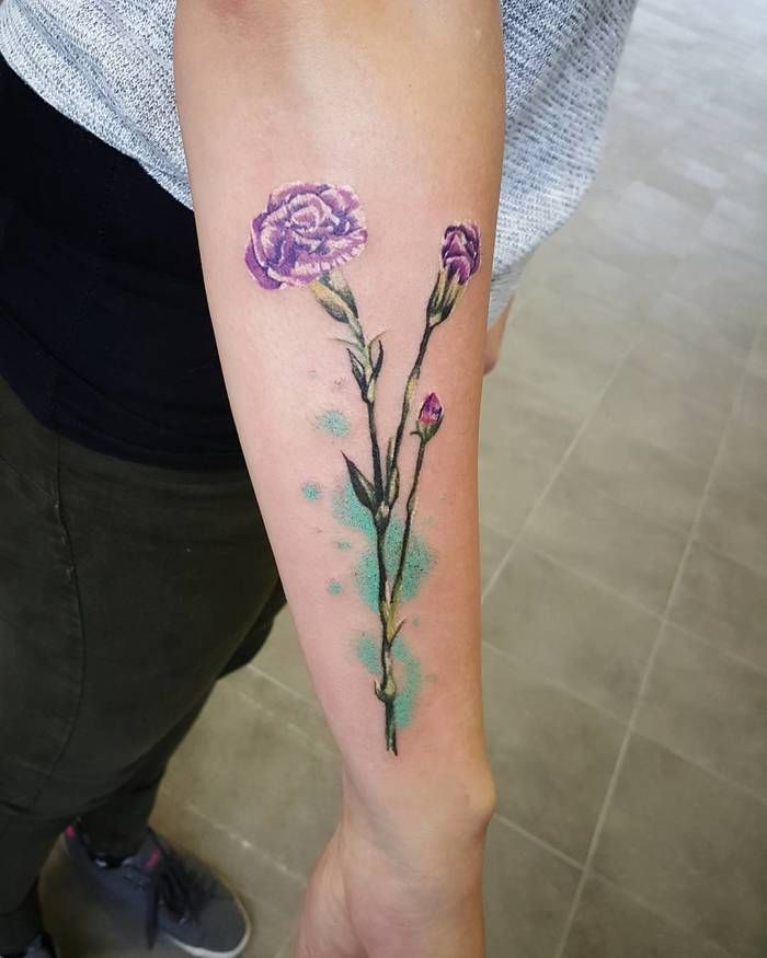 Small Carnation Tattoo (5)