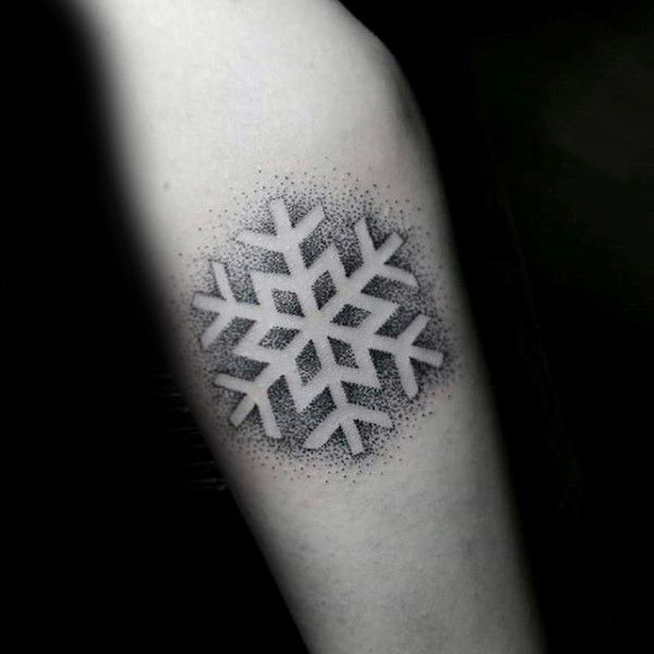 Snowflake Tattoo White Ink (3)