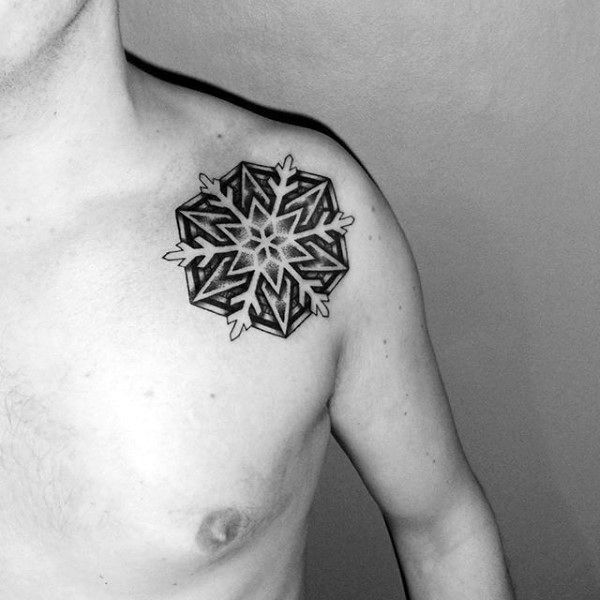Snowflake Tattoo White Ink (7)