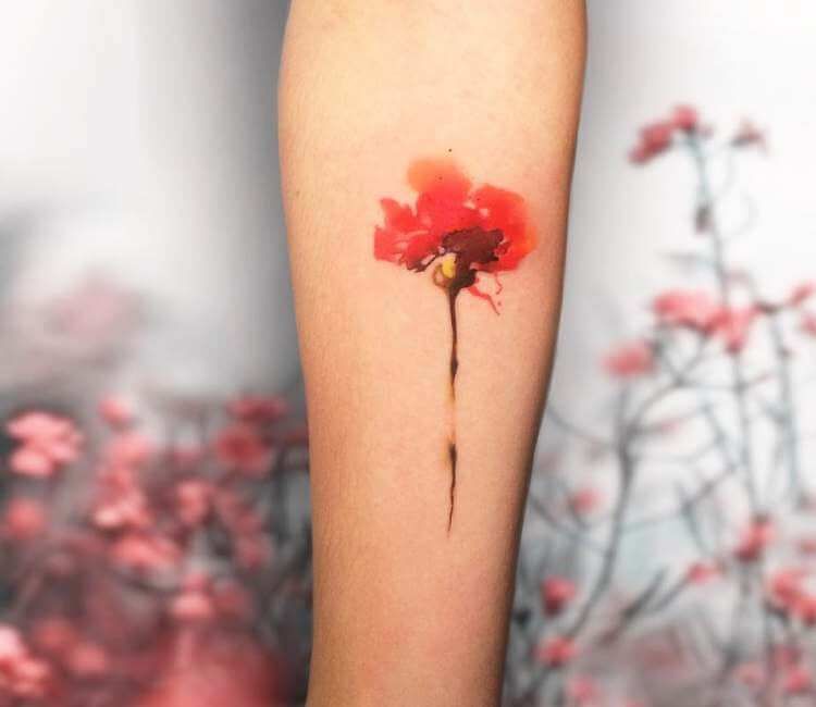 Traditional Carnation Tattoo (2)