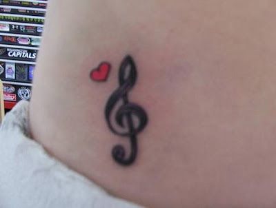 Treble And Bass Clef Heart Tattoo (9)