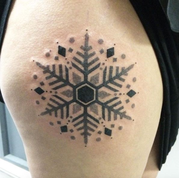 Tribal Snowflake Tattoo (4)