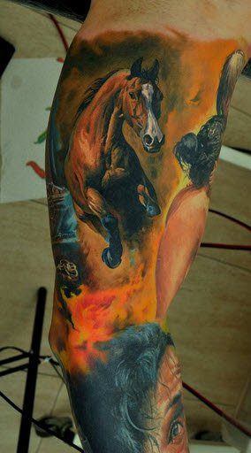 An Incredibly Realistic Horse Tattoo By Dmitriy Samohin Beautiful Body Art To Be Proud Of