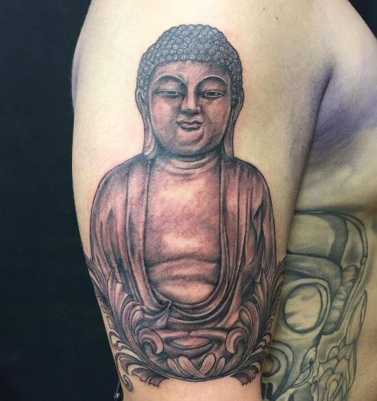 Buddha Tattoo On Arm 12