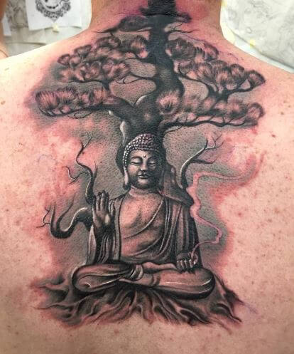 Buddha Tattoo On Back