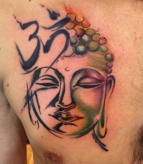 Buddha Tattoo On Chest 2