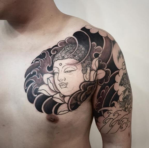 Buddha Tattoo On Chest 3