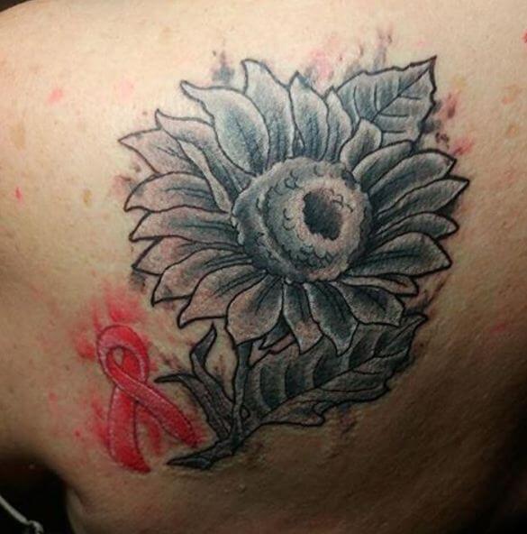 Cancer Sign With Sunflower Tattoos