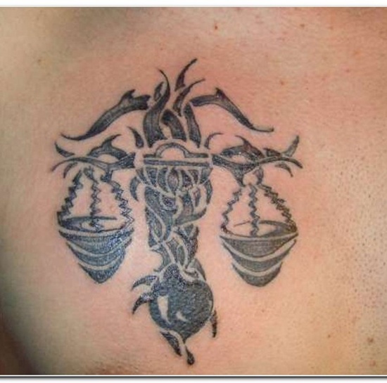 Libra Zodiac Tattoo (6)