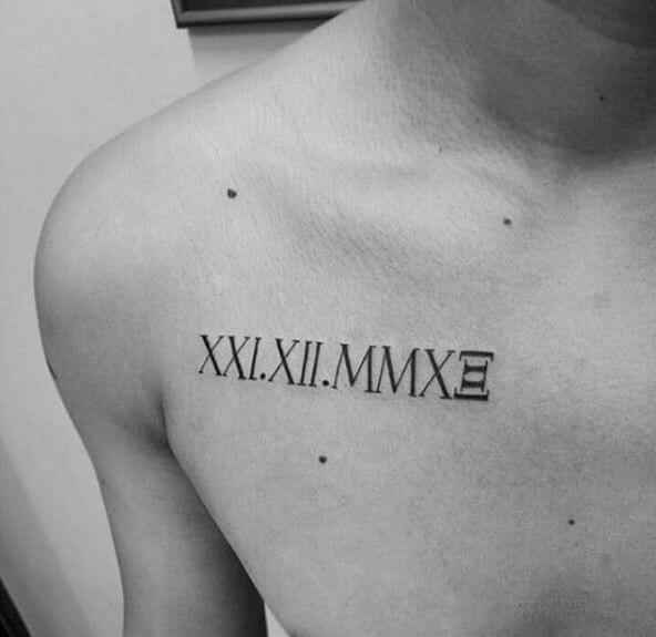 Roman Numeral Tattoos For Guys