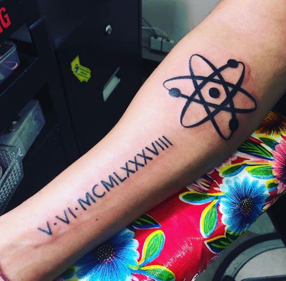 Science With Roman Numeral Tattoos