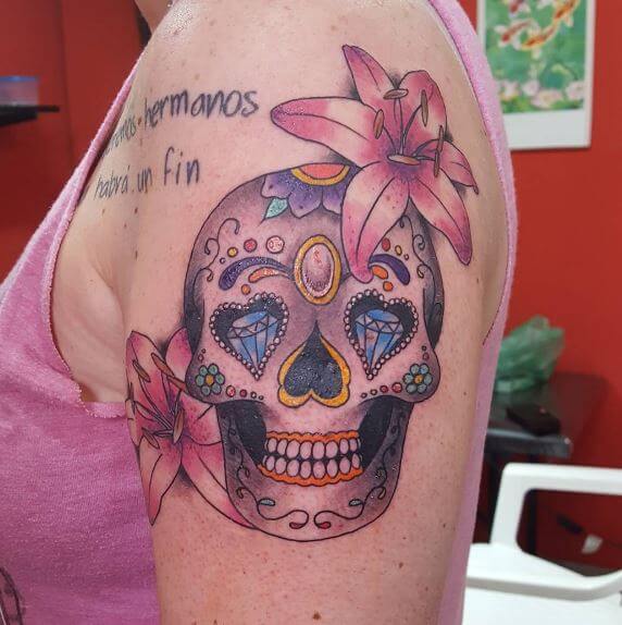 Sugar Skull Woman Tattoo