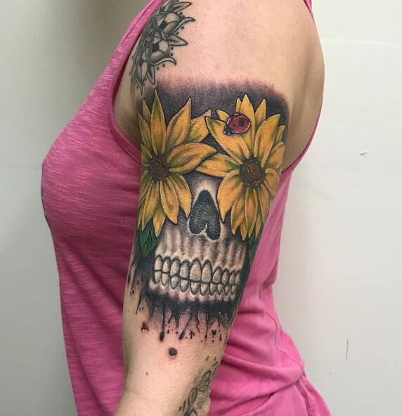 Sunflower Tattoos For Girls