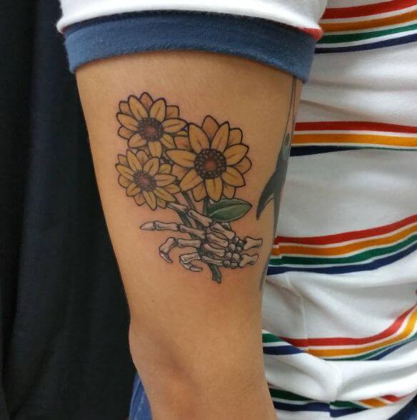 Sunflower Tattoos For Guys