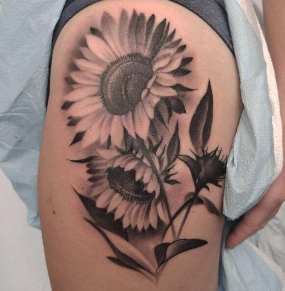 Sunflower Tattoos For Lady