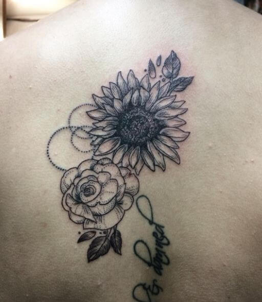 Sunflower Tattoos On Back
