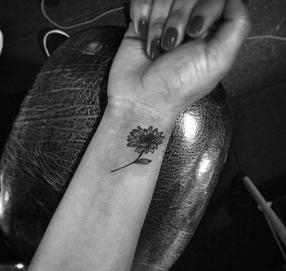 Sunflower Tattoos On Wrist