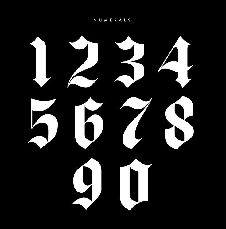 Number Tattoos Fonts
