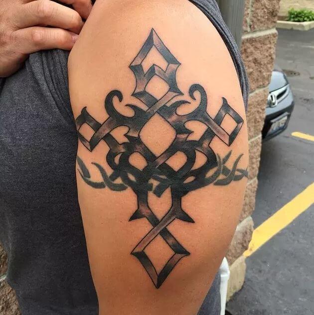 Celtic Cross Armband Tattoos