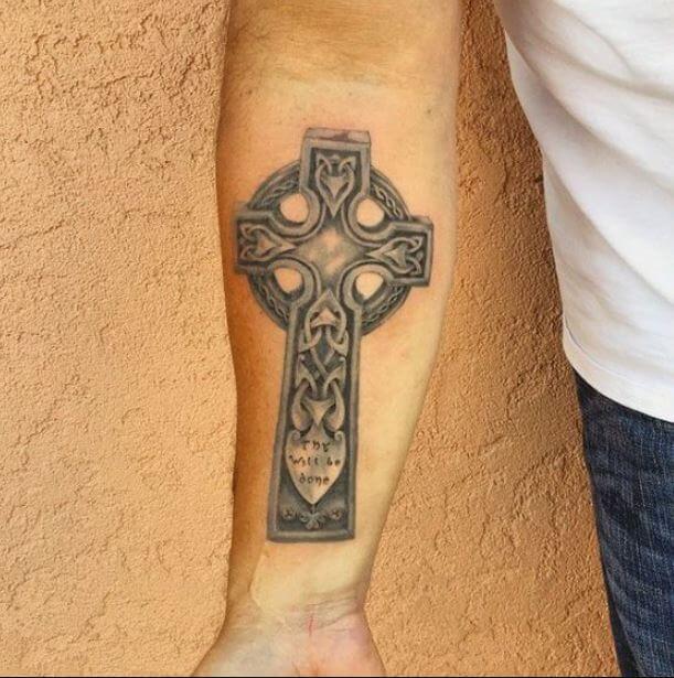Celtic Cross Forearm Tattoos