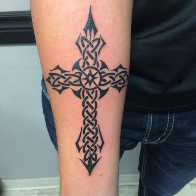 Celtic Cross Tattoos For Men On Arm