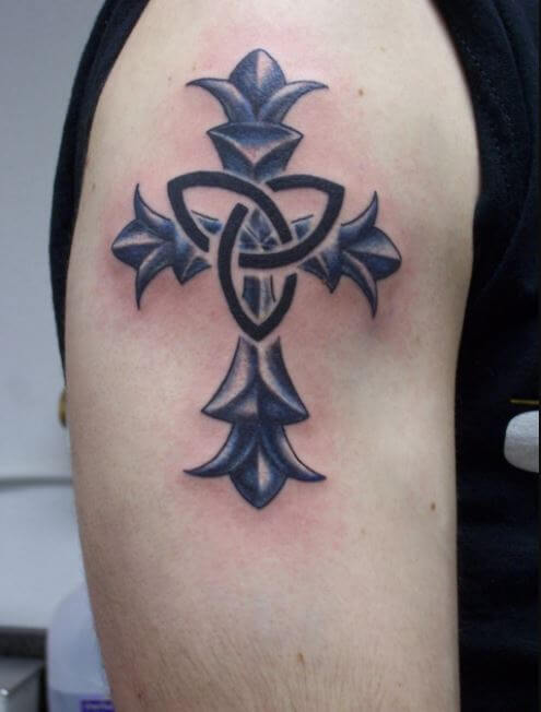 Celtic Knot And Cross Tattoos