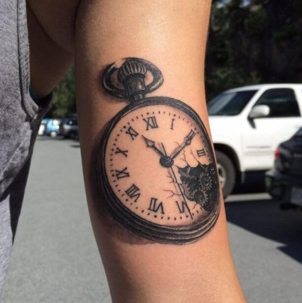 Clock Tattoos For Girls