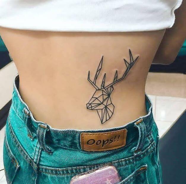 Deer Geometric Tattoos For Girl