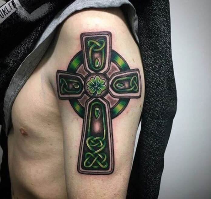 Irish Celtic Cross Tattoos For Men