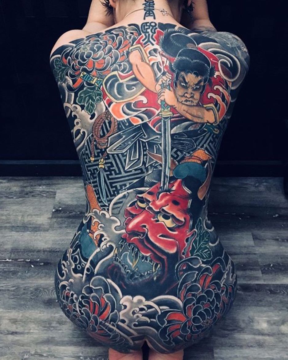Japanese Gang Yakuza Full Body Tattoo Meanings (110)