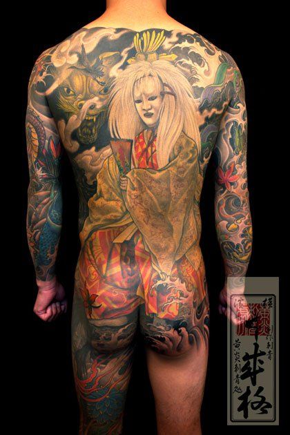 Japanese Gang Yakuza Full Body Tattoo Meanings (138)