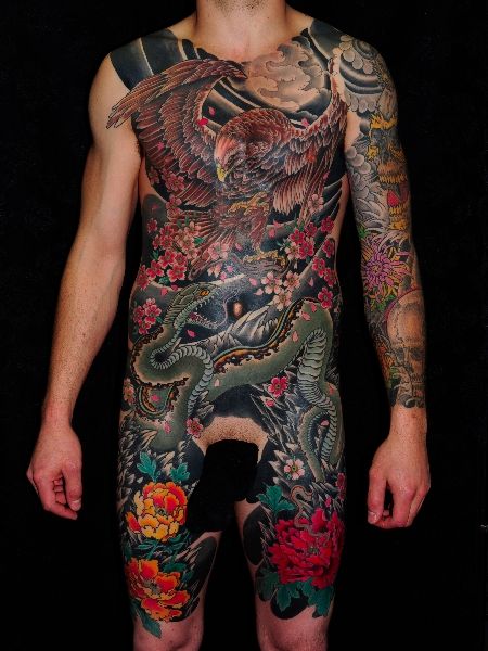 Japanese Gang Yakuza Full Body Tattoo Meanings (157)
