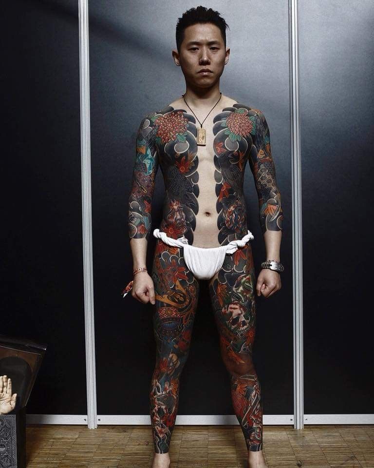 Japanese Gang Yakuza Full Body Tattoo Meanings (174)