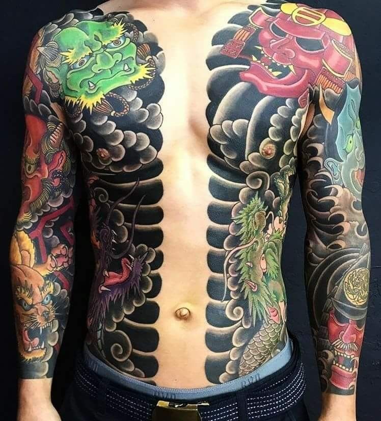 Japanese Gang Yakuza Full Body Tattoo Meanings (176)