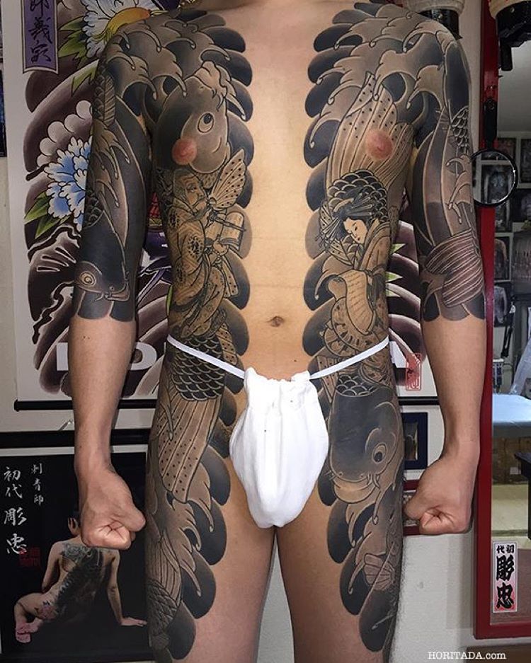Japanese Gang Yakuza Full Body Tattoo Meanings (204)