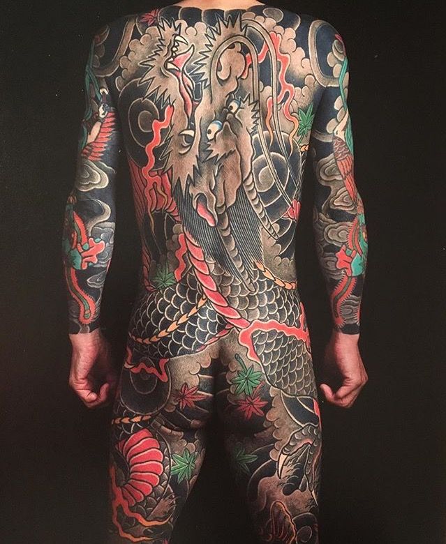 Japanese Gang Yakuza Full Body Tattoo Meanings (232)