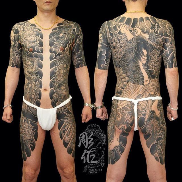 Japanese Gang Yakuza Full Body Tattoo Meanings (234)
