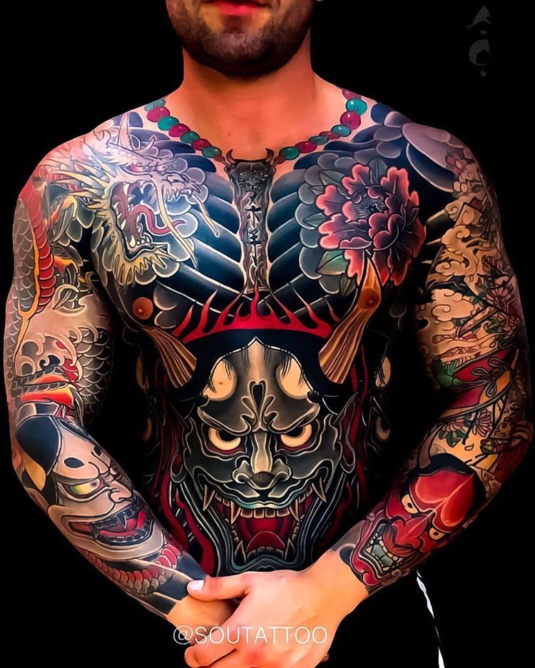 Japanese Gang Yakuza Full Body Tattoo Meanings (254)