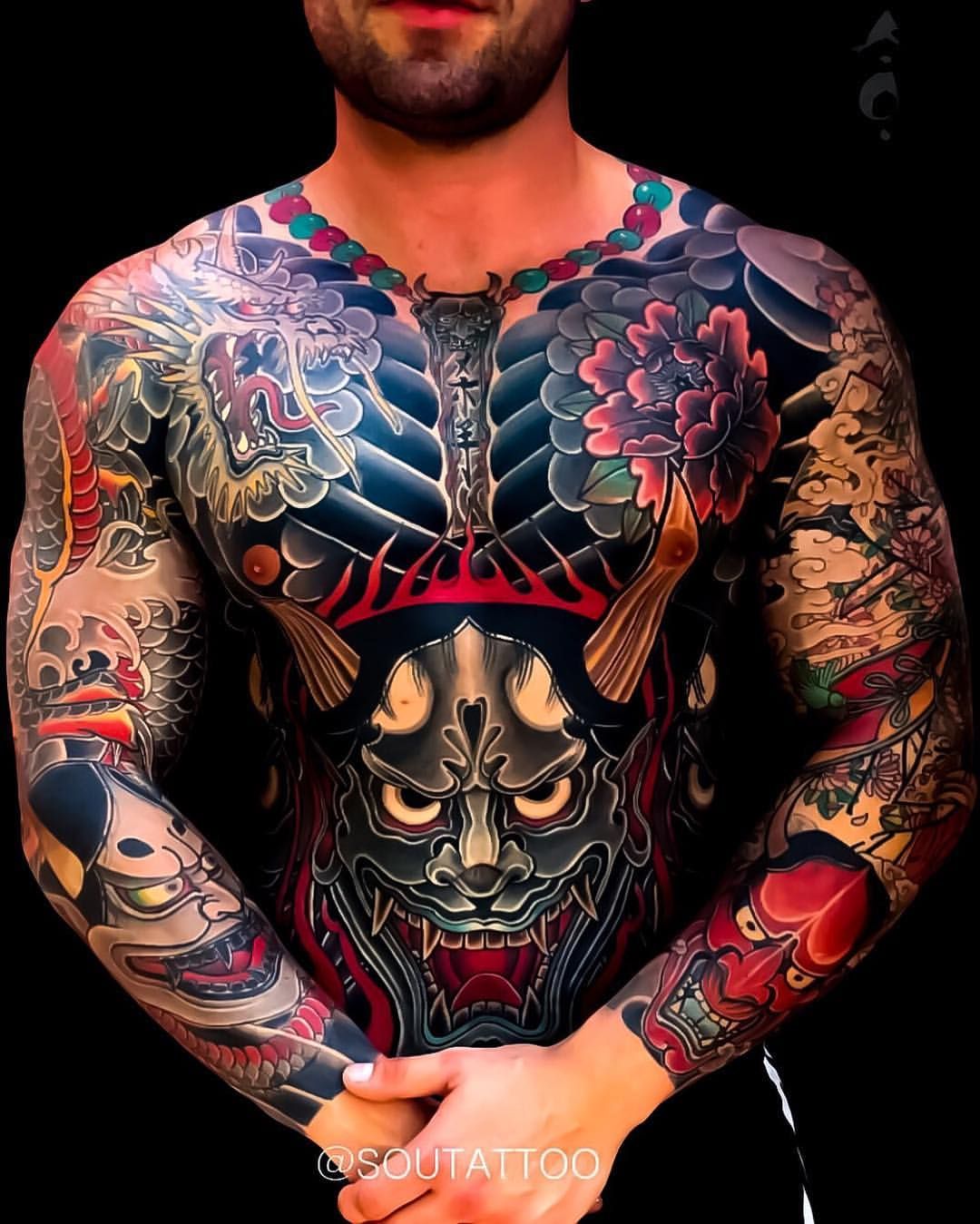 Japanese Gang Yakuza Full Body Tattoo Meanings (301)