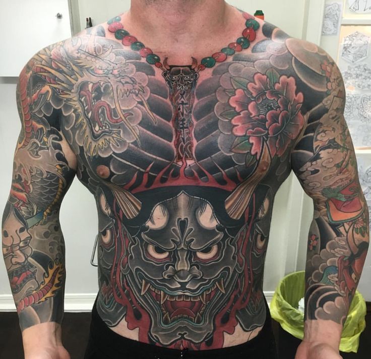 Japanese Gang Yakuza Full Body Tattoo Meanings (75)