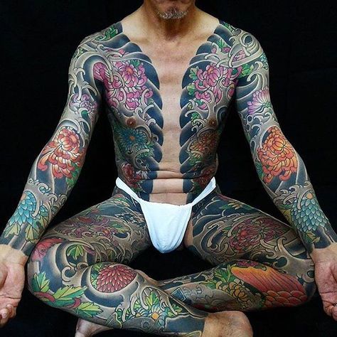 Japanese Gang Yakuza Full Body Tattoo Meanings (86)