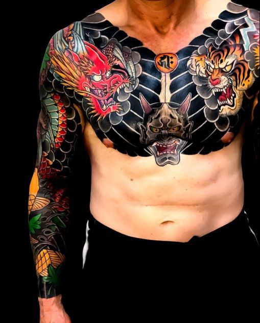 Japanese Gang Yakuza Full Body Tattoo Meanings (93)