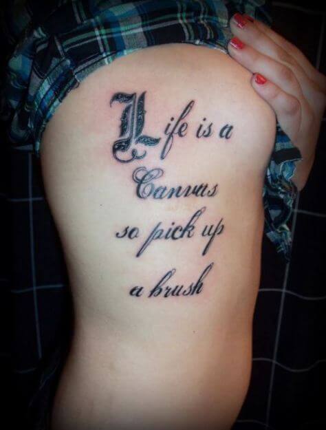Rib Tattoos Quotes For Girls