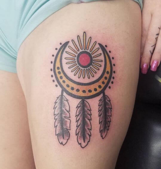 Sun And Moon Girly Tattoos