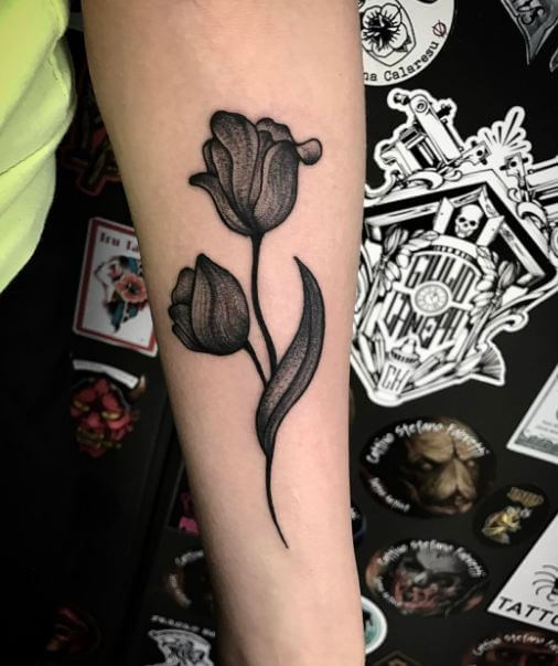 Tulip Tattoos For Girlfriend